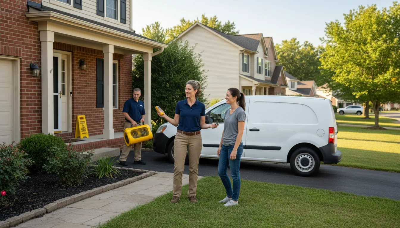 Residential water damage restoration in Athens, LA